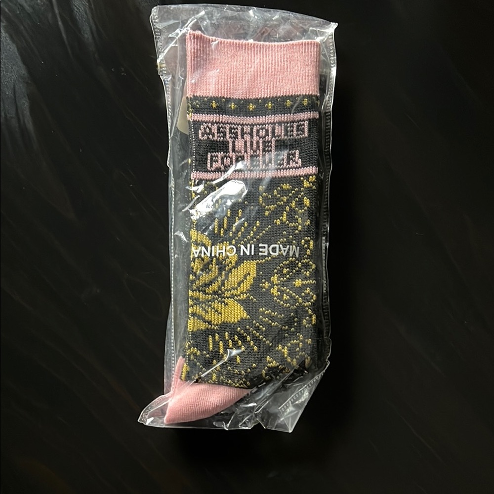 Assholes Live Forever Pink and Black socks